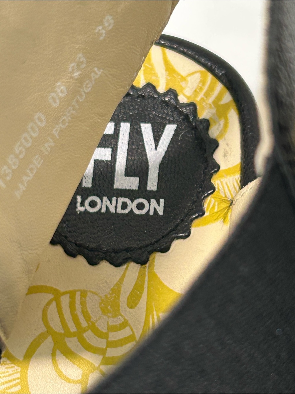 Fly London Yuba Wedge Sandals Black Size 8 - 8.5 US 39 EU - Picture 7 of 15